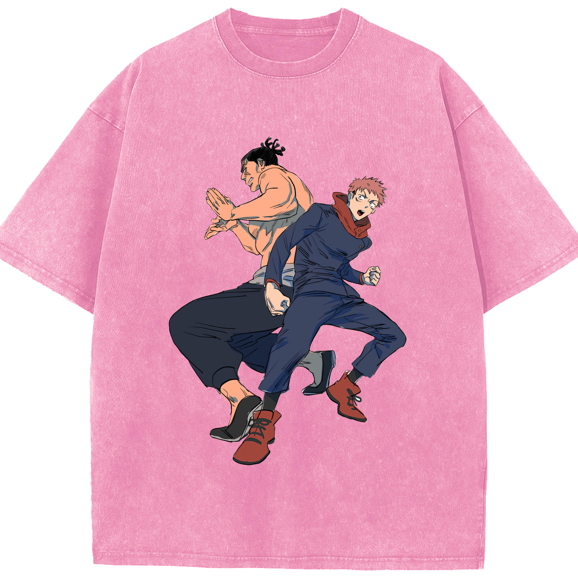 （画像用） 呪術廻戦 Jujutsu Kaisen 綿100% ヴィンテージ風 半袖Tシャツ（フロントプリント）